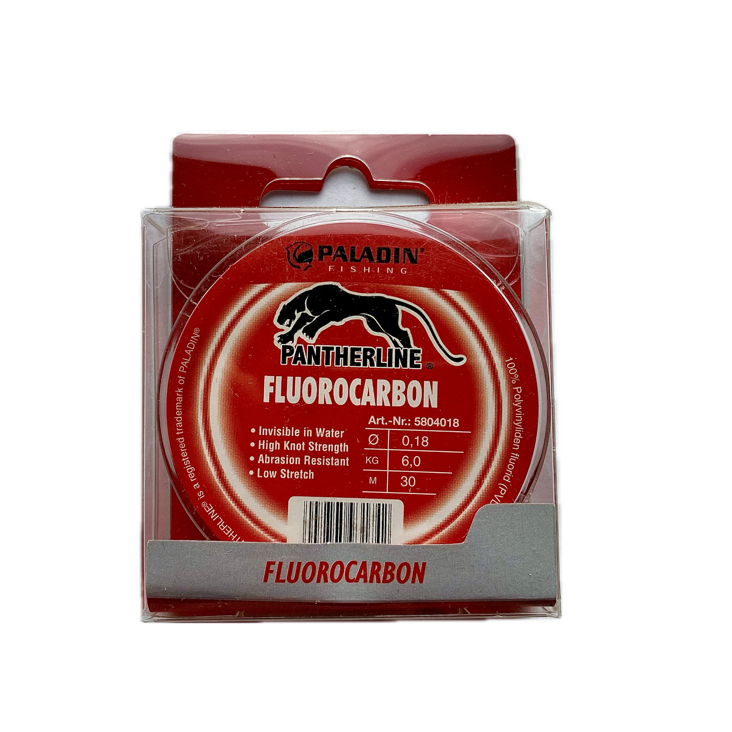 30 Meter Fluorocarbon Vorfachmaterial 0,18 mm / 6,0 Kg / 30 m