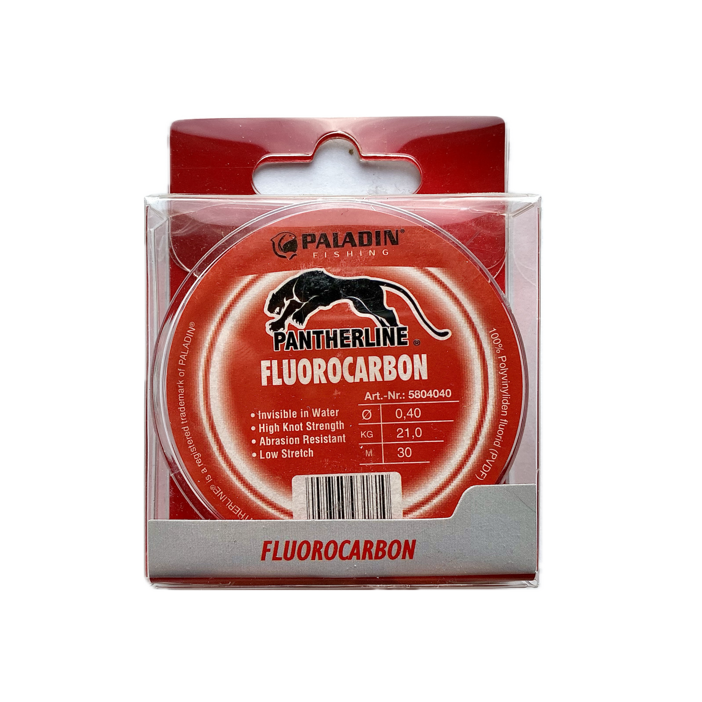 30 Meter Fluorocarbon Vorfachmaterial 0,40 mm / 21,0 Kg / 30m