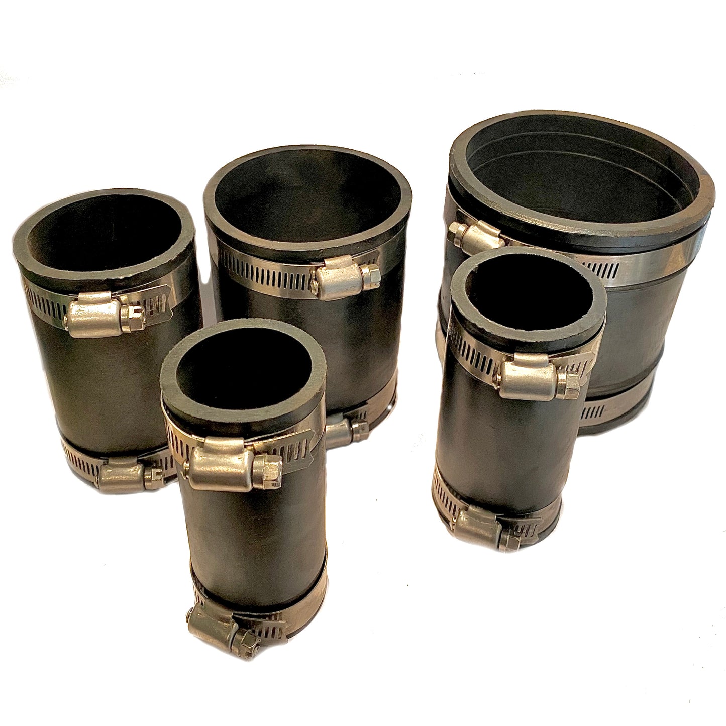 Flexible Doppelmuffe Ø 32-100mm aus EPDM Kautschuk