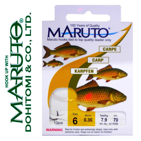Maruto Karpfenhaken gebunden / 5 Größen / 9 Stück