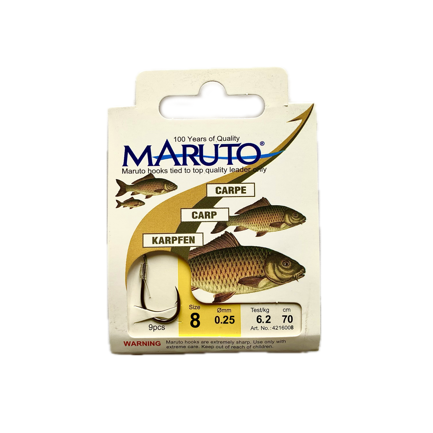 Maruto Karpfenhaken gebunden / 5 Größen / 9 Stück