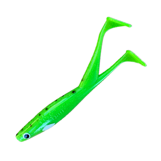 LIST Baits Double Shad Jumbo (18 cm) / 1 Stück / Green Trout UV-Aktiv / aromatisiert