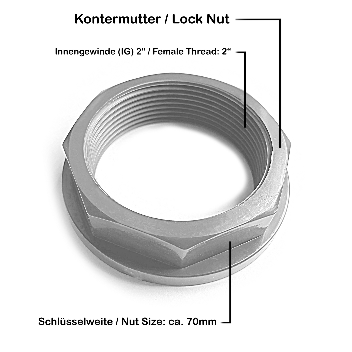 PVC-U Tankdurchführung Ø 50 mm 63x50x2“