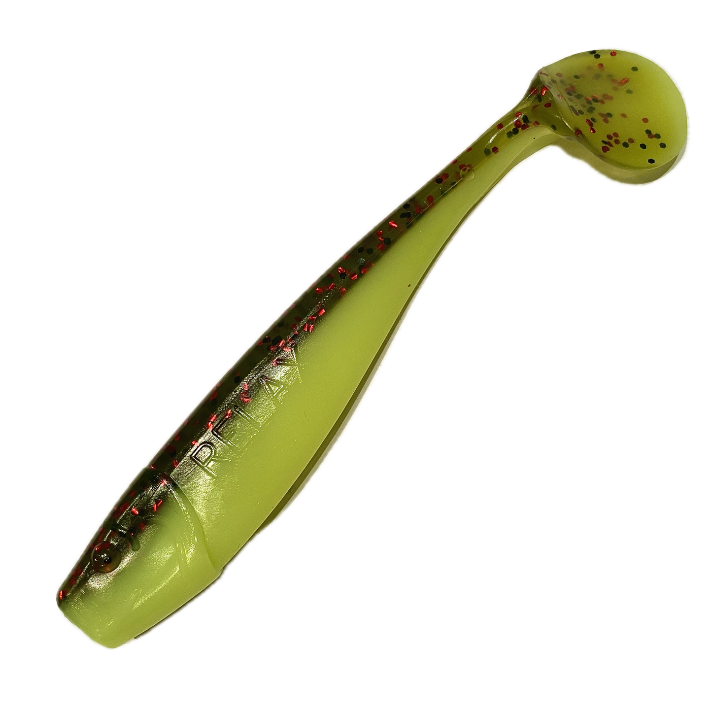 Relax King Shad L274 Fluogelb Watermelon Red Glitter