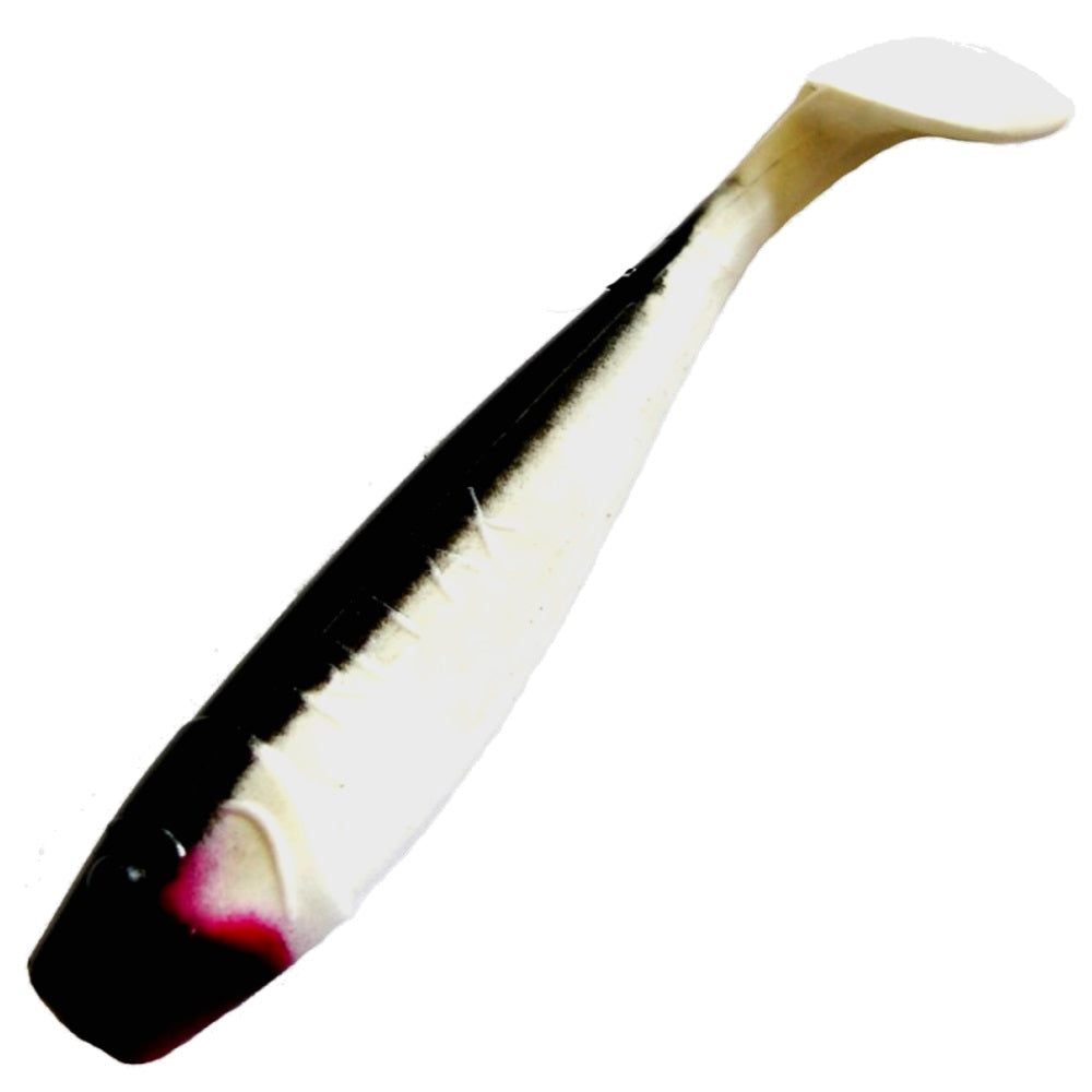 Relax King Shad S002 Reinweiss Schwarz / Black & White