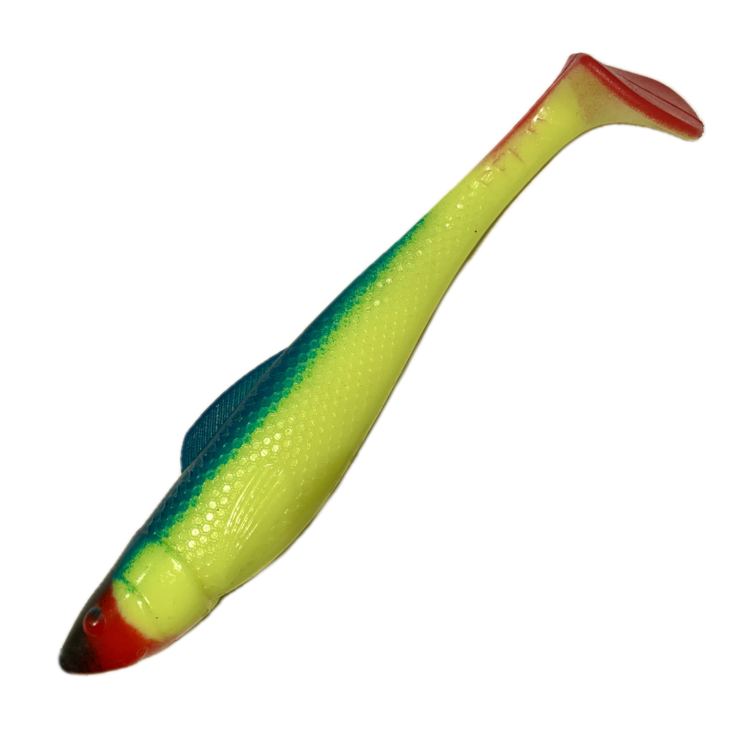 Relax Ohio Shad S059-R Fluogelb Blau RT / Silk Blue Red Tail