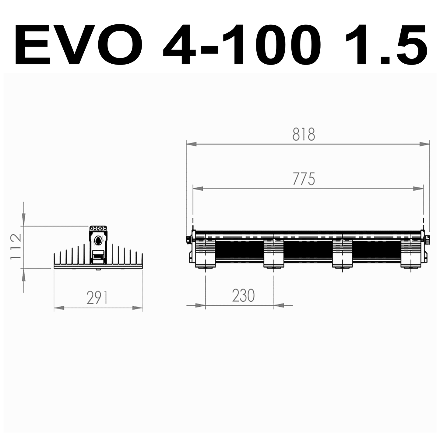 SANlight EVO 4-100 1.5 LED Leuchte 725µmol/s bei 265Watt