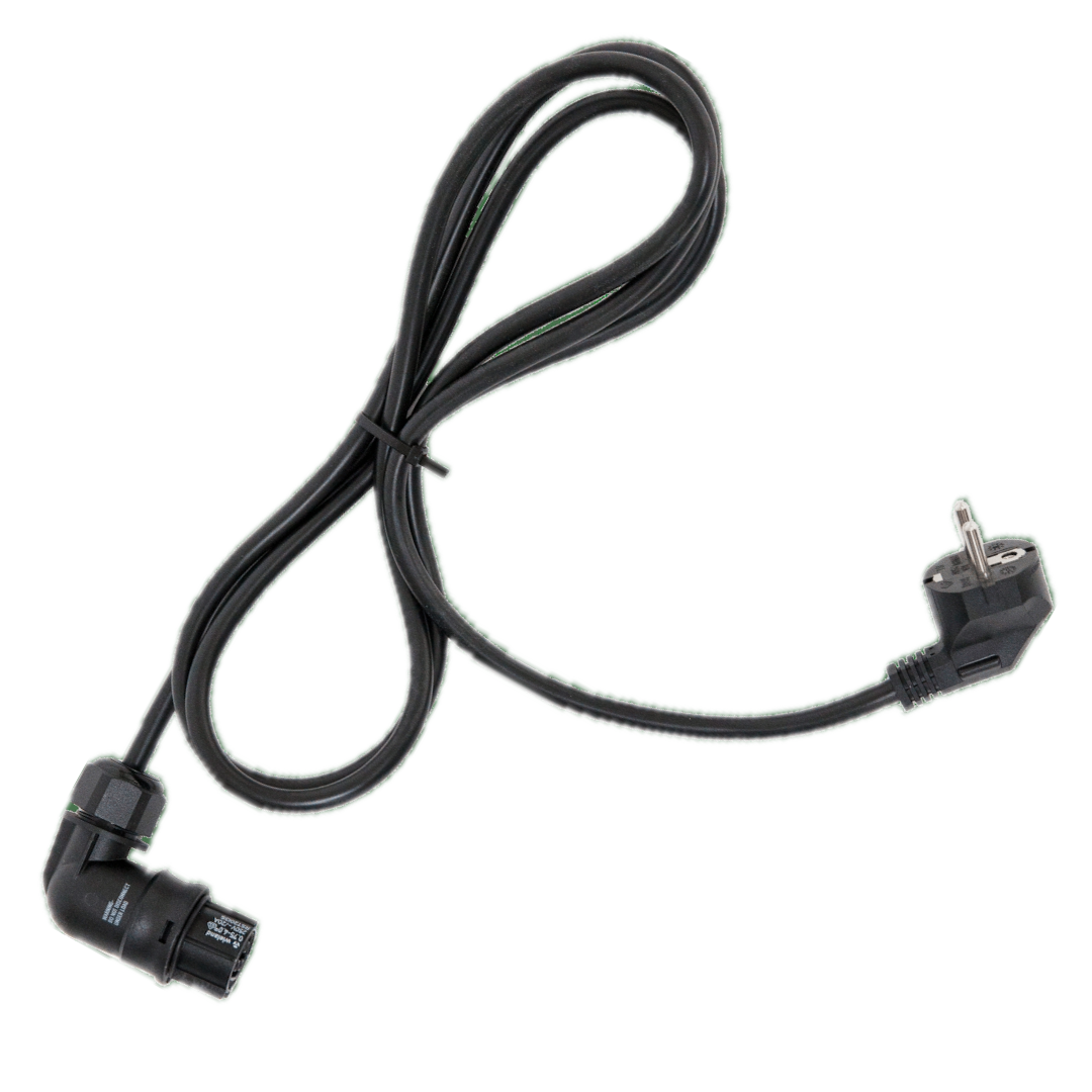 SANlight Netzanschlusskabel 2,1m mit EU Stecker gewinkelt 90Grad für EVO-Serie & Q-Serie Gen2