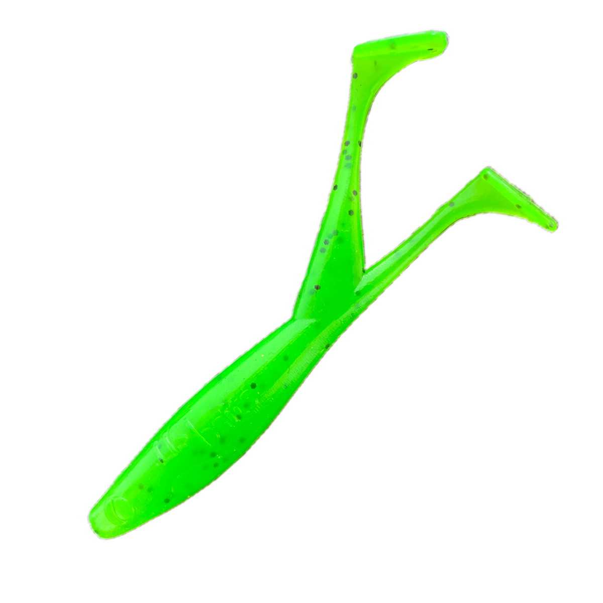 LIST Baits Double Shad (10 cm) / 4 Stück / Kiwi UV-Aktiv / aromatisiert