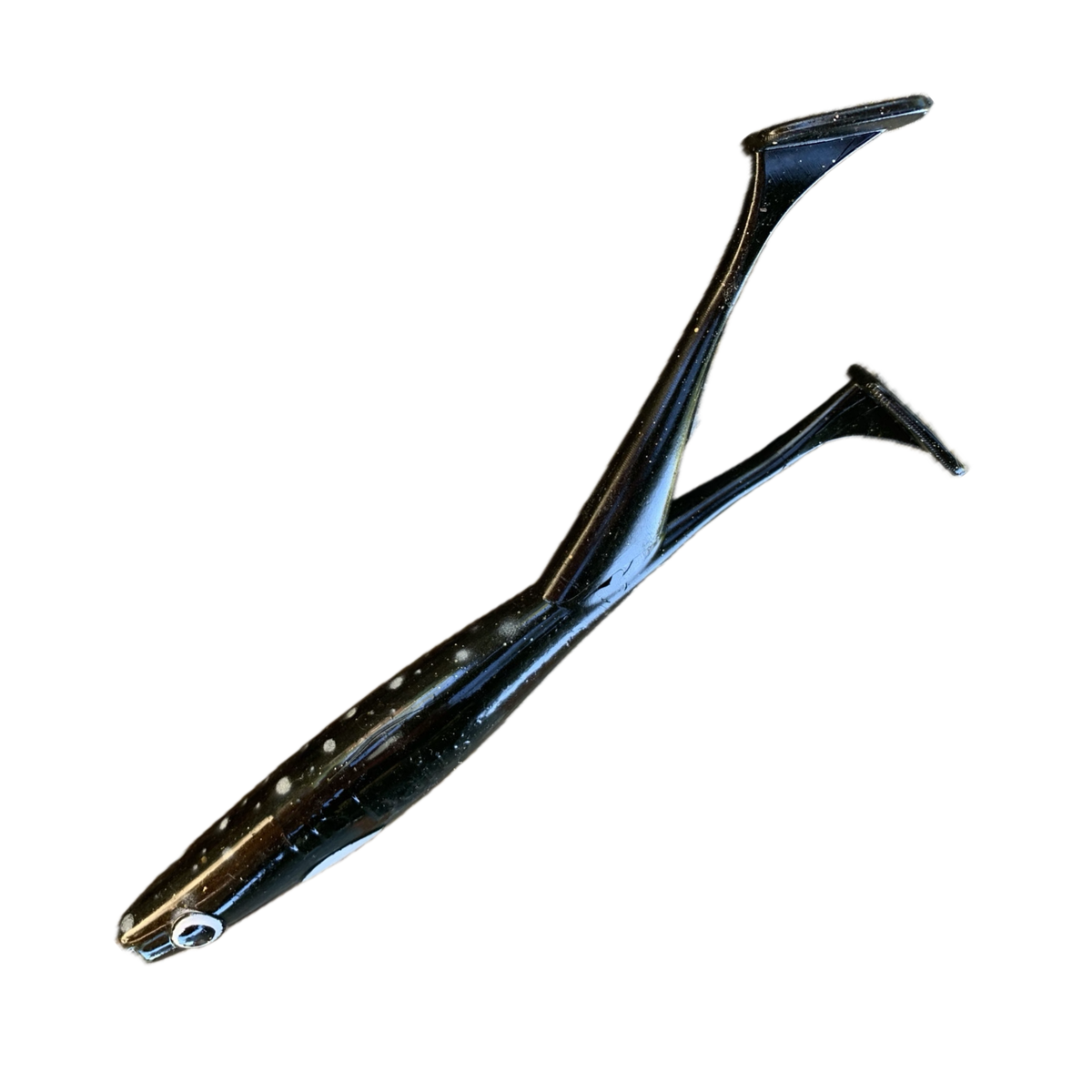 LIST Baits Double Shad Jumbo (18 cm) / 1 Stück / Black Trout UV-Aktiv / aromatisiert