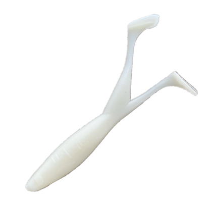 LIST Baits Double Shad mini (6,5 cm) / 5 Stück / Weiss aromatisiert / UV-Aktiv