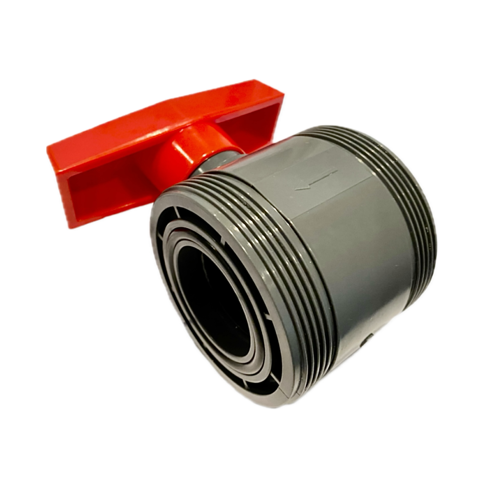 PVC-U Kugelhahn Budget Ø 20-63 mm mit 2 x Klebemuffe & 2 x Überwurfmutter