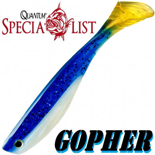 1 x Quantum Specialist Gopher Soft Lure / 9cm / Royal Swede