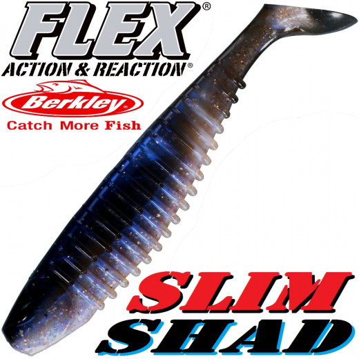 Berkley Flex Slim Shad 6 Gummifisch 15cm Rainbow