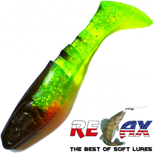 Relax Kopyto Classic Gummifisch 5,0 cm Farbe Grün Glitter Schwarz Softbait