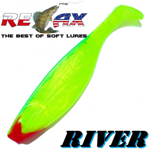 Relax Kopyto River Gummifisch 16cm Farbe Perl Fluogelb Grün