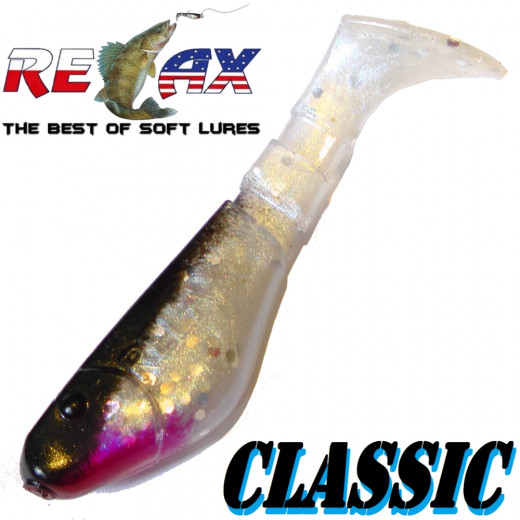 Relax Kopyto Classic Gummifisch 5,0 cm Farbe Blauperl Glitter Schwarz Softbait