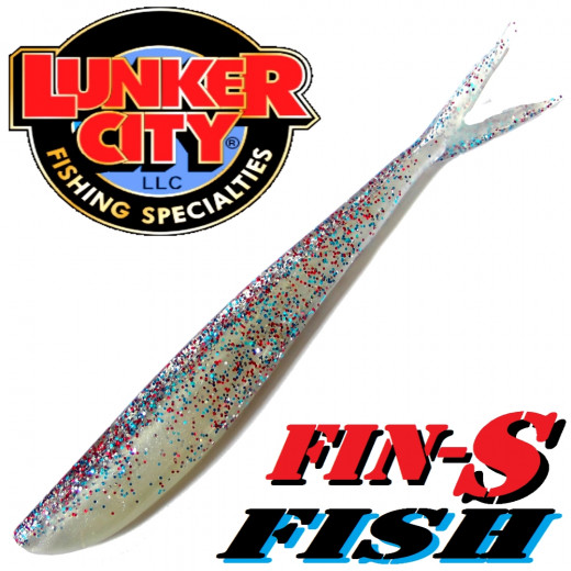 Lunker City Fin-S-Fish Gummifisch 5 -12,5cm Farbe Firecracker Shad No Action Shad Barsch & Zanderköder