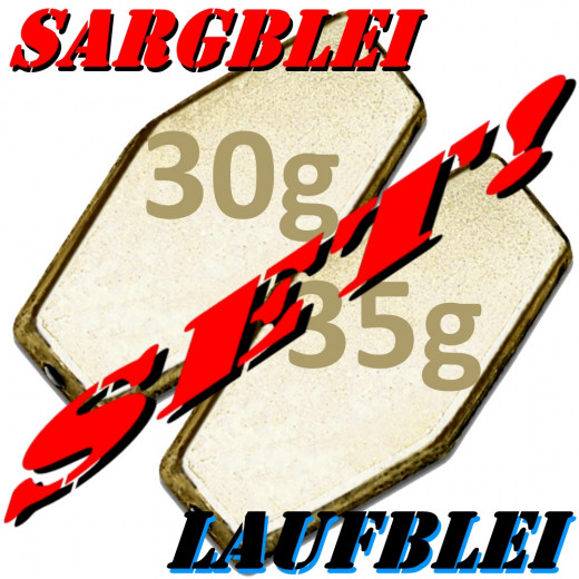 Sargblei Set / Laufblei Set 30g & 35g im Set - je 10 Stück = 20 Stück im Set ideal für Grundmontagen