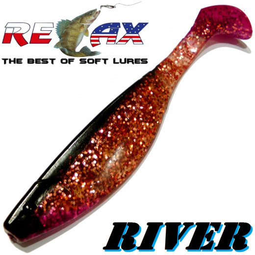 Relax Kopyto River 6 ca. 16cm Farbe Kupfer Glitter Schwarz RT Swimbait der ideale Großhecht & Welsköder für Bodden & Co.