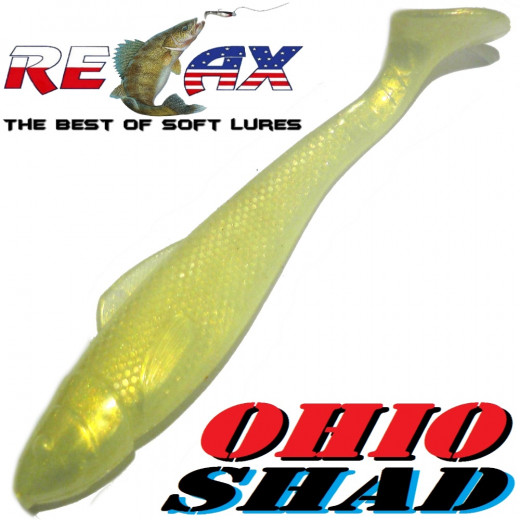 Relax Ohio Shad 5 Gummifisch ca. 14cm Farbe Goldperl 1 Stück Hecht&Zanderköder