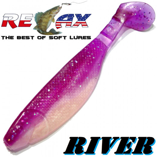 Relax Kopyto River 5 Gummifisch 12,5 cm Violett Pearl 1 Stück idealer Wels & Hechtköder