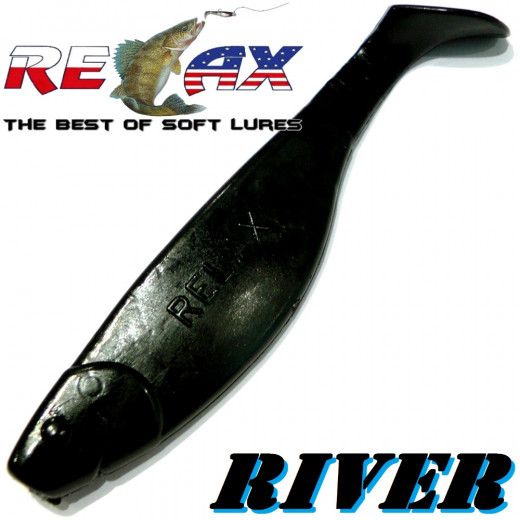 Relax Kopyto River 5 Gummifisch 12,5 cm Schwarz 1 Stück idealer Wels & Hechtköder