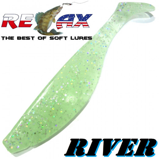 Relax Kopyto River 5 Gummifisch 12,5 cm UV Glitter selbstleuchtend 1 Stück idealer Wels & Hechtköder