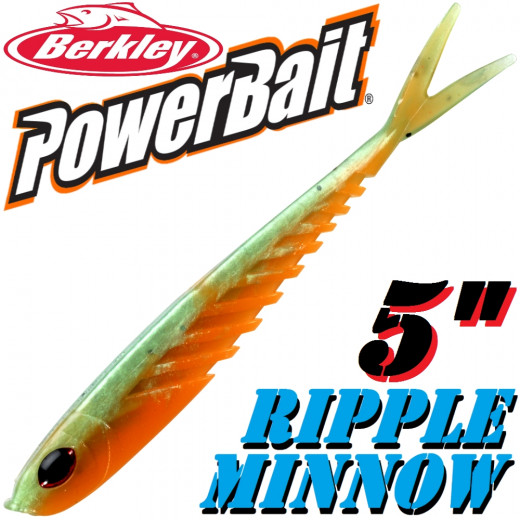 Berkley Power Bait Ripple Minnow / 12,5cm Green Orange 1 St.