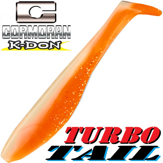 Cormoran K-Don Turbo Tail Gummifisch 13cm White Orange 1 Stk.