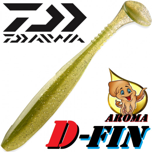 Daiwa Tournament D-Fin Gummifisch 4 10,2cm Farbe Ayu mit Tintenfischaroma 1 Stück Zanderköder
