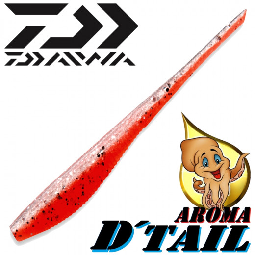 Daiwa Tournament D-Tail Pintail-Shad 3 - 7,6cm Farbe Red Shiner mit Tintenfischaroma No-Action-Shad für Barsch&Zander