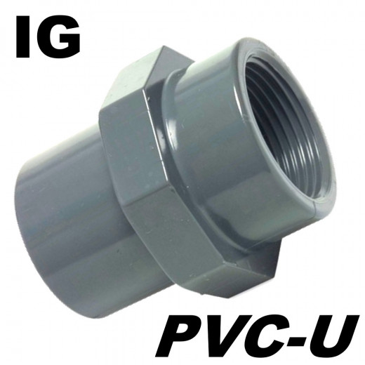 PVC-U Fitting Adapter Gewindemuffe Durchmesser 32mm Klebemuffe auf IG 1 Innengewinde ideal für Luftleitungen am Koiteich