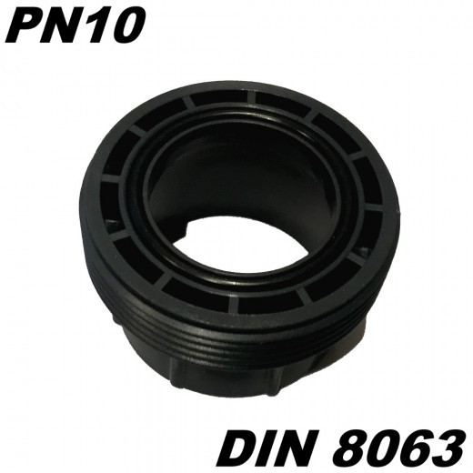 PVC-U Fitting Adapter Verschraubung Durchmesser 50mm mit 2 X Klebemuffe ideal für Rohrleitungsbau am Koiteich