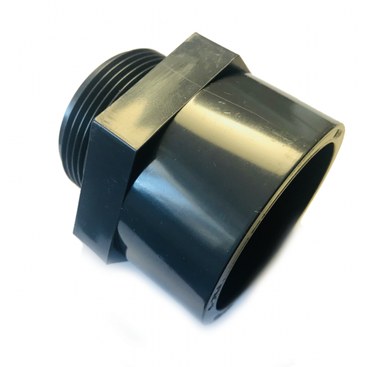 PVC-U Gewindemuffe mit Außengewinde Übergangsmuffe mit 110mm Klebemuffe auf 4 Außengewinde PVC Fitting PN 10 (10 bar) nach DIN 8063