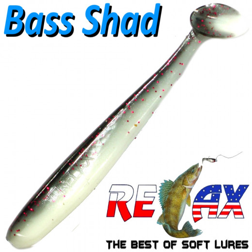Relax Bass Shad Gummifisch 90mm in Farbe Rotauge 5 Stück im Set Barsch & Zanderköder