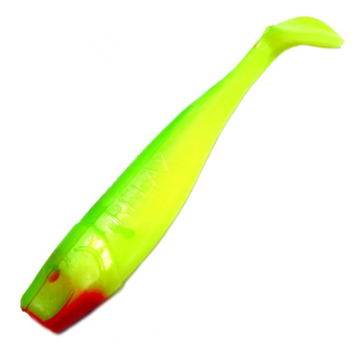 Relax King Shad 4 Gummifisch 11cm Farbcode S058 Fluogelb Fluogrün 10 Stück im Set