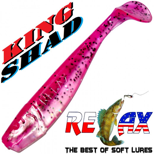 Relax King Shad 4 Gummifisch ca. 11cm Farbe Heavy Pink Pepper Zanderköder