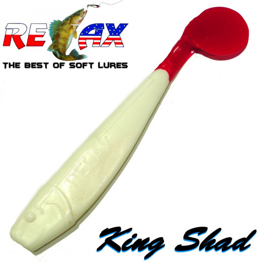 Relax King Shad Gummifisch ca. 11cm 4 Farbe Reinweiss RT Zanderköder