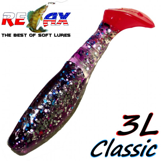 Relax Kopyto 3L Classic 3 Gummifisch 8cm Electric Glitter Kristall Glitter RT Softbait