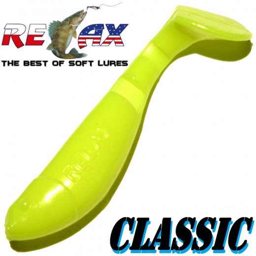 Relax Kopyto Classic Gummifisch 5cm Farbe Fluogelb Forellen & Barschköder!