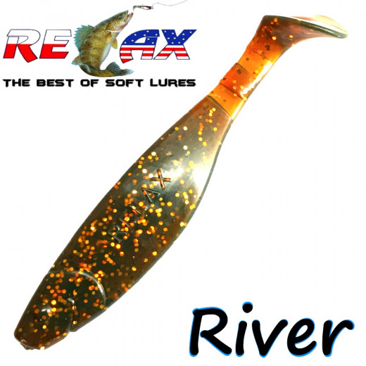 Relax Kopyto River 5 Gummifisch 12,5 cm Motoroil Glitter 5 Stück im Set