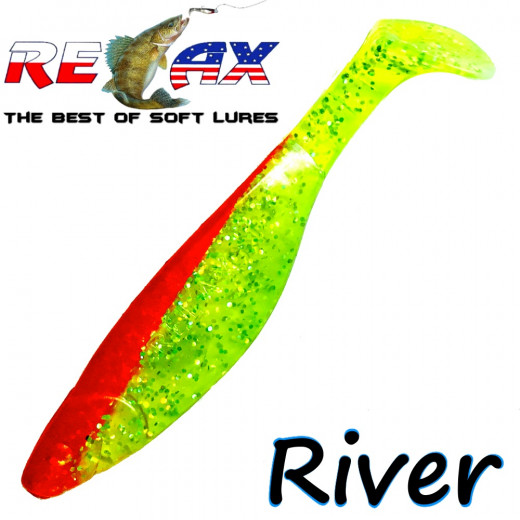 Relax Kopyto River 5 Gummifisch 12,5 cm Grün Glitter Rot 3 Stück im Set