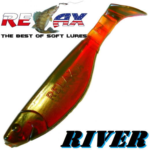 Relax Kopyto River 5 Gummifisch 12,5 cm Motoroil 5 Stück im Set idealer Wels & Hechtköder