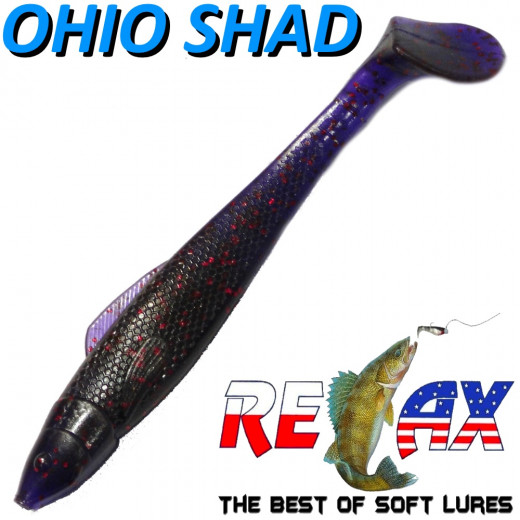 Relax Ohio Shad 4 Gummifisch ca. 10,5cm Farbe Dorschkiller 5 Stück im Set Barsch&Zanderköder