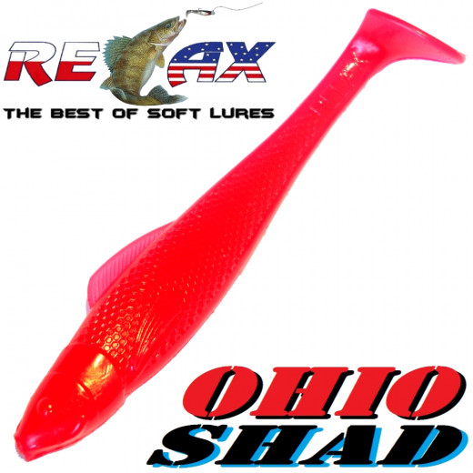 Relax Ohio Shad 4 Gummifisch ca. 10,5cm Farbe Japan Rot 1 Stück Barsch&Zanderköder