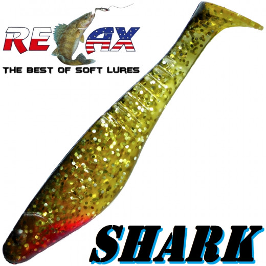 Relax Shark Gummifisch 4 10cm Gold Glitter Schwarz