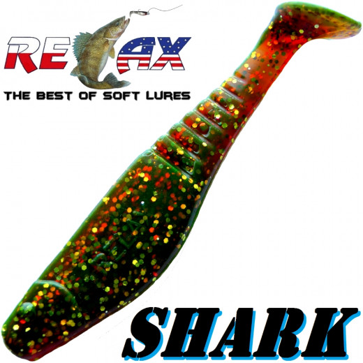 Relax Shark Gummifisch 4 10cm Motoroil Glitter