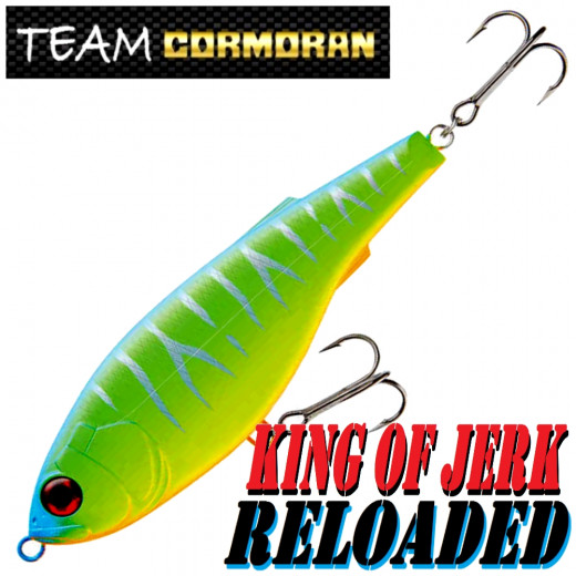 Team Cormoran King of Jerk Reloaded Jerkbait 150mm 72g Slow Sinking 1 Stück Farbe Green Chartreuse