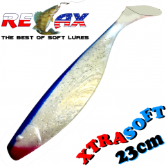 Relax Kopyto XTRA Soft 9 23cm Gummifisch Farbe Perlglitter Blau 1 Stück